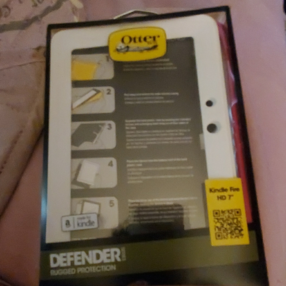 Pink otterbox defender case for kindle fire HD 7"